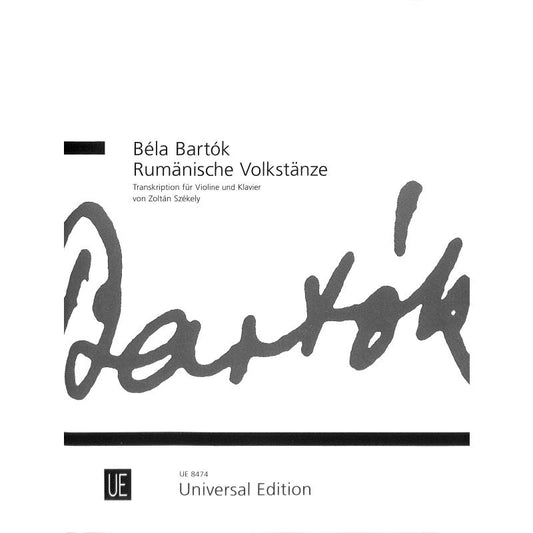 Bartók, Béla - Rumänische Volkstänze - Noten für Violine und Klavier 8474