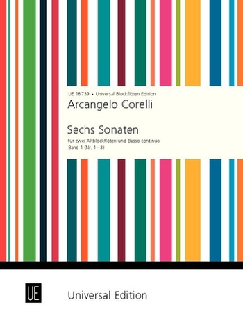 Corelli, Arcangelo - 6 Sonaten Band 1 (Nr. 1-3) - 2 Altblockflöten und Bc Noten