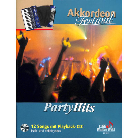 Party Hits - Noten für Akkordeon ( + CD) 20102 - 9990051702446