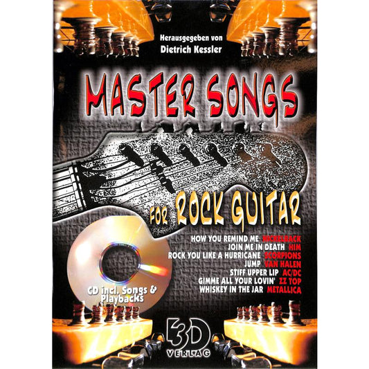 Master Songs for Rock Guitar - Noten für Gitarre (mit Text, Tabulatur, CD)