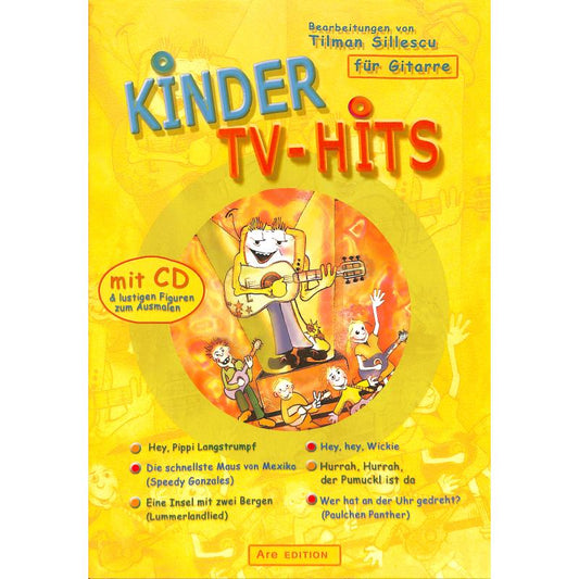 Kinder-TV-Hits - Noten für Gitarre (mit Lehrerbegleitstimme) (+CD)