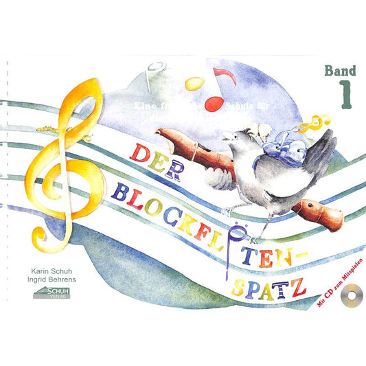 Der Blockflötenspatz Band 1 - Noten für Sopranblockflöte (+CD)
