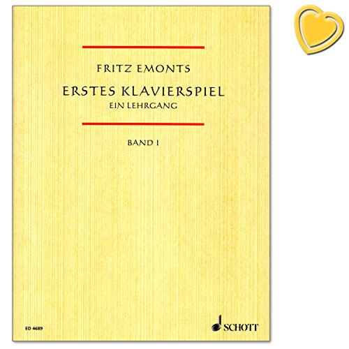 Erstes Klavierspiel Band 1 - Ein Lehrgang für den Anfangsunterricht Fritz Emonts von Fritz Emonts - Notenbuch mit bunter herzförmiger Notenklammer - ED4689 9783795751913